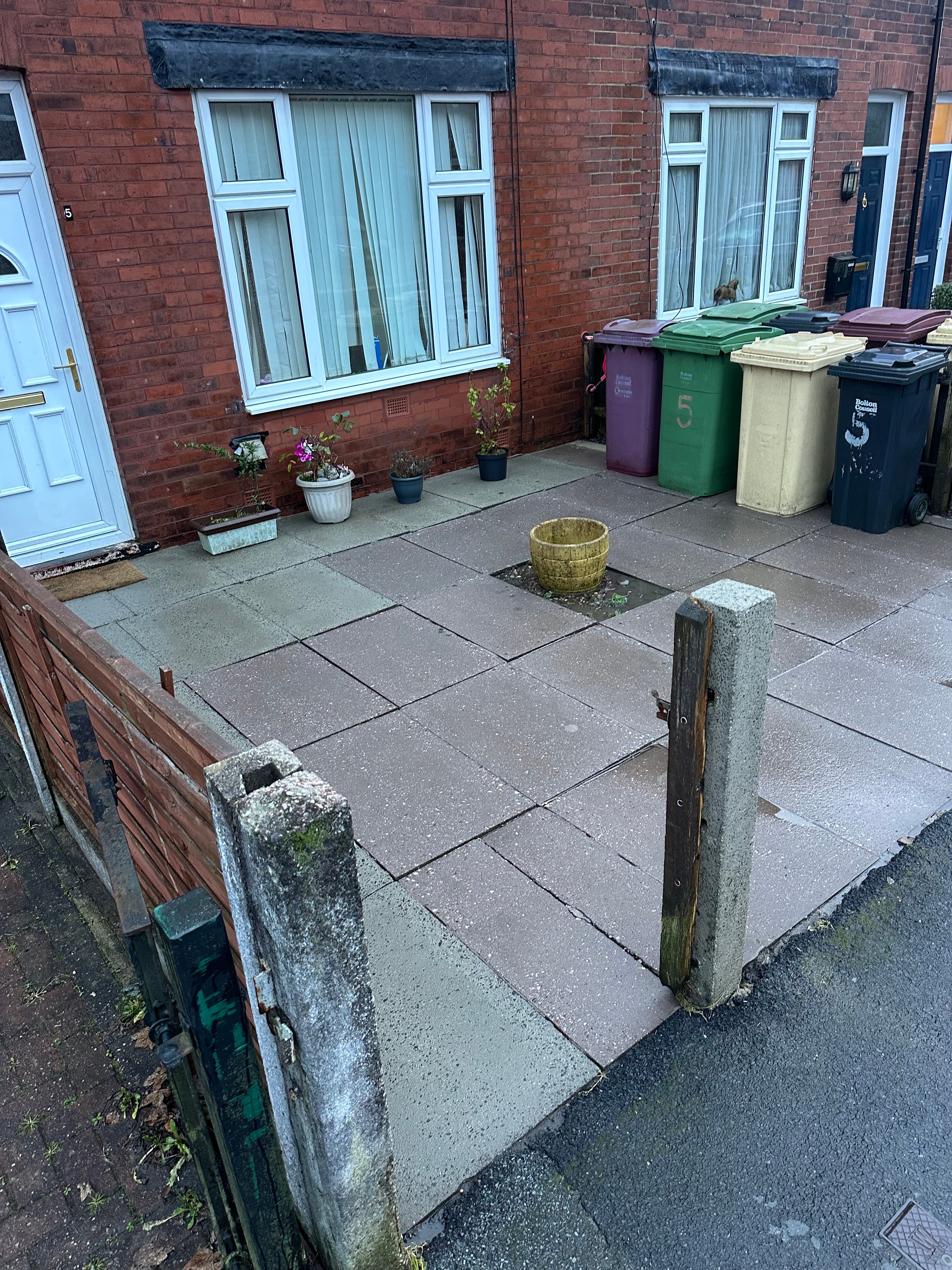 After pressure washing — job 2