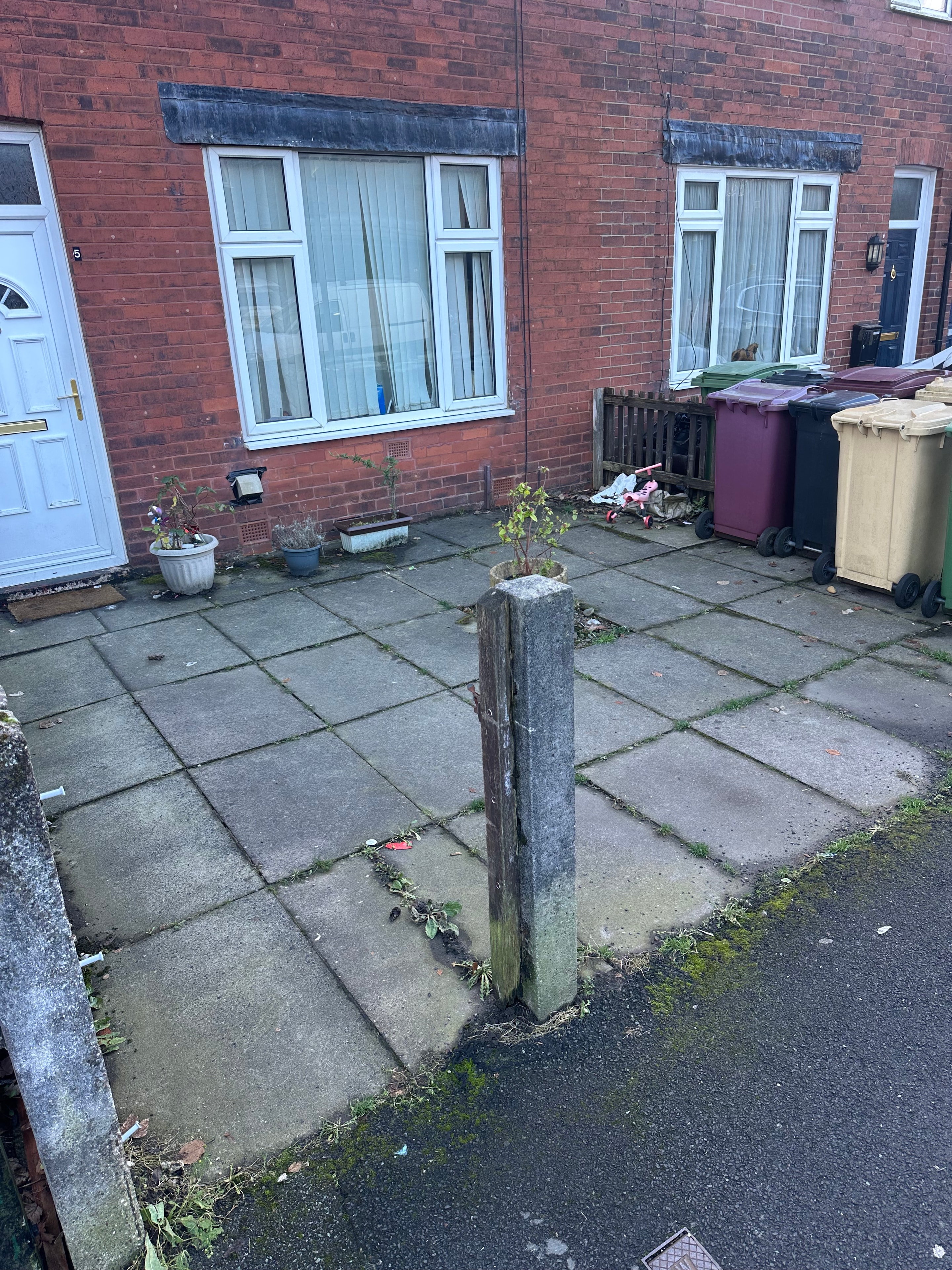 Before pressure washing — job 2