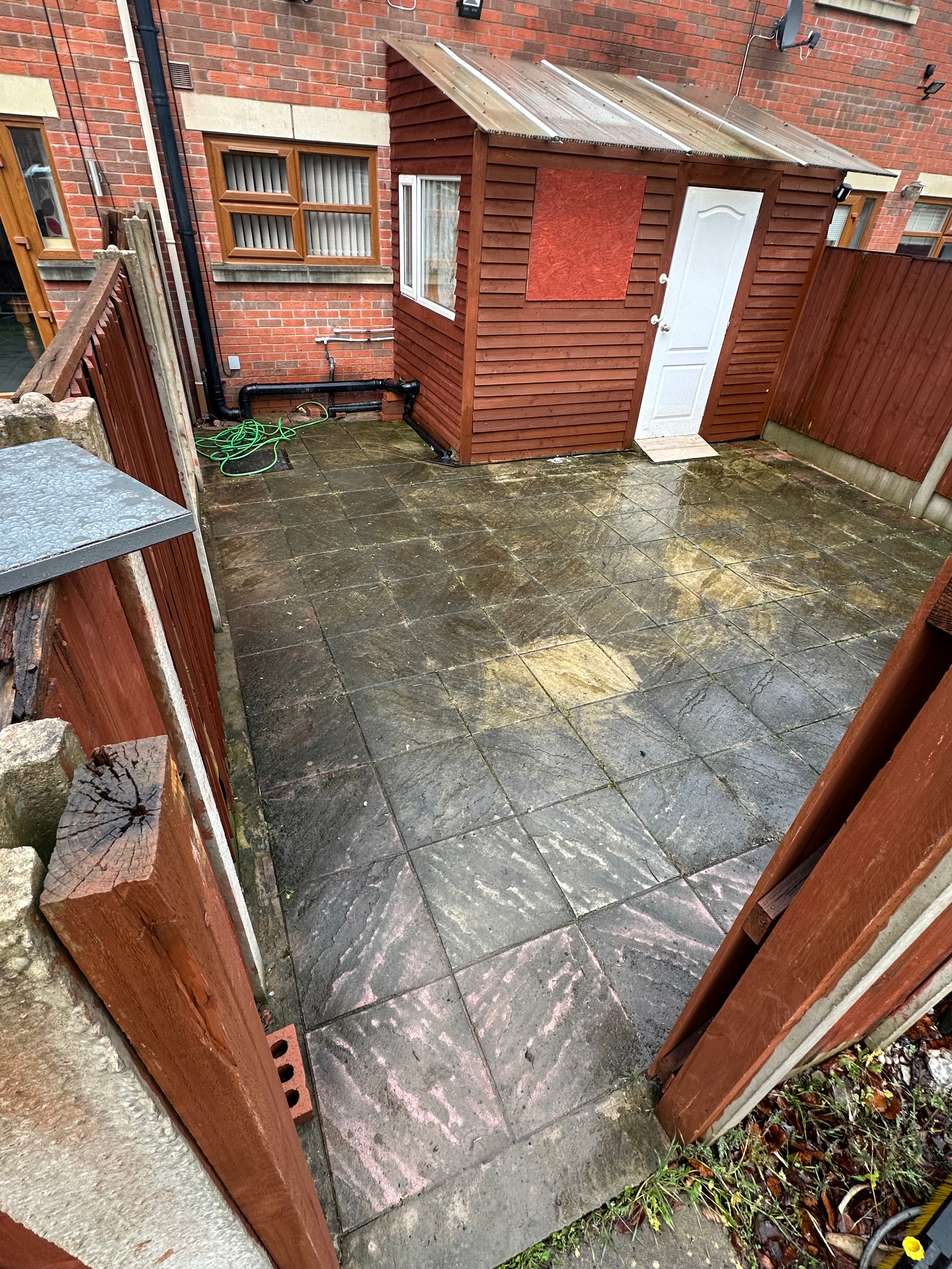 Before pressure washing — job 4