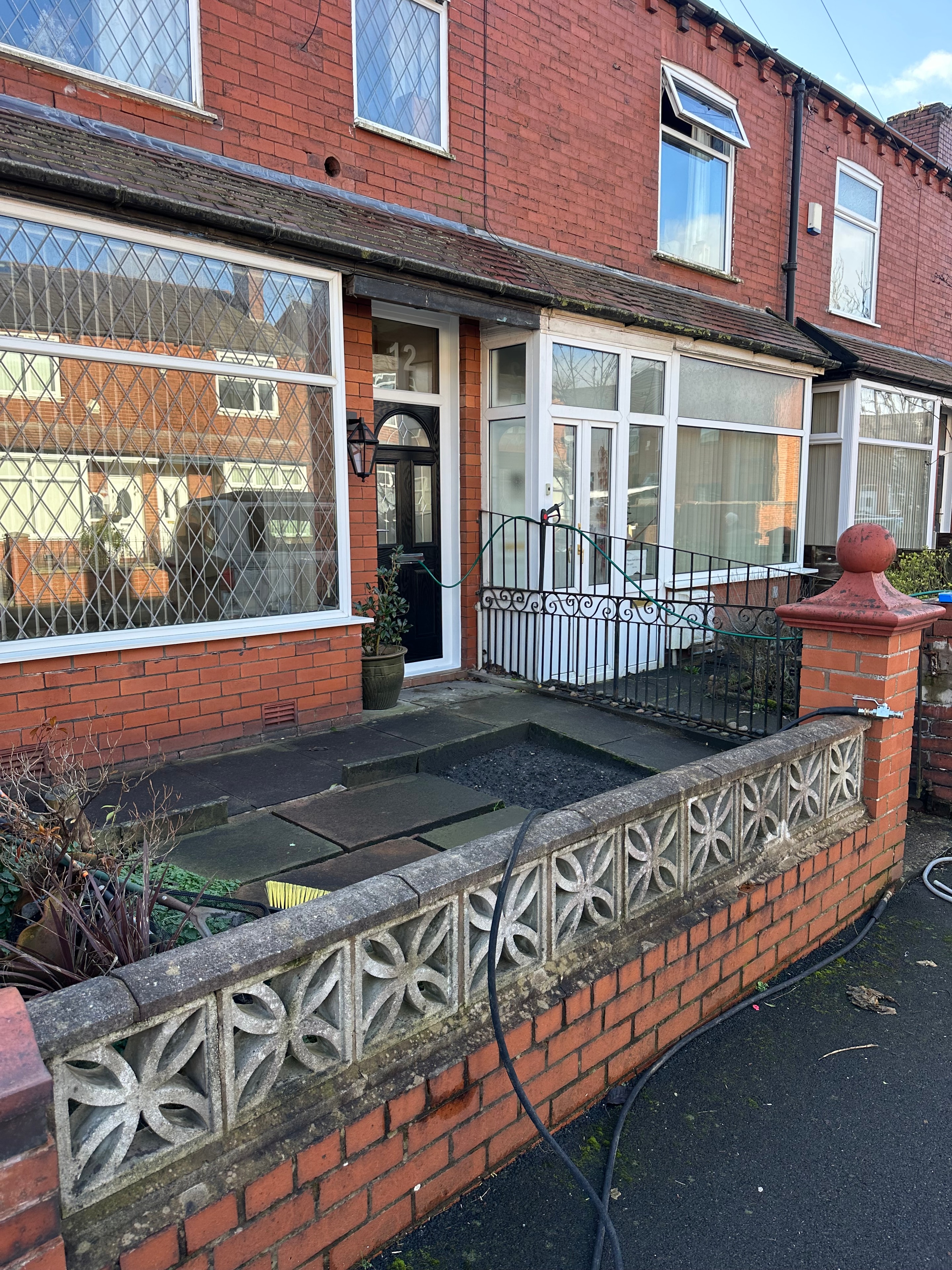 Northern Waters pressure washing — terraced house